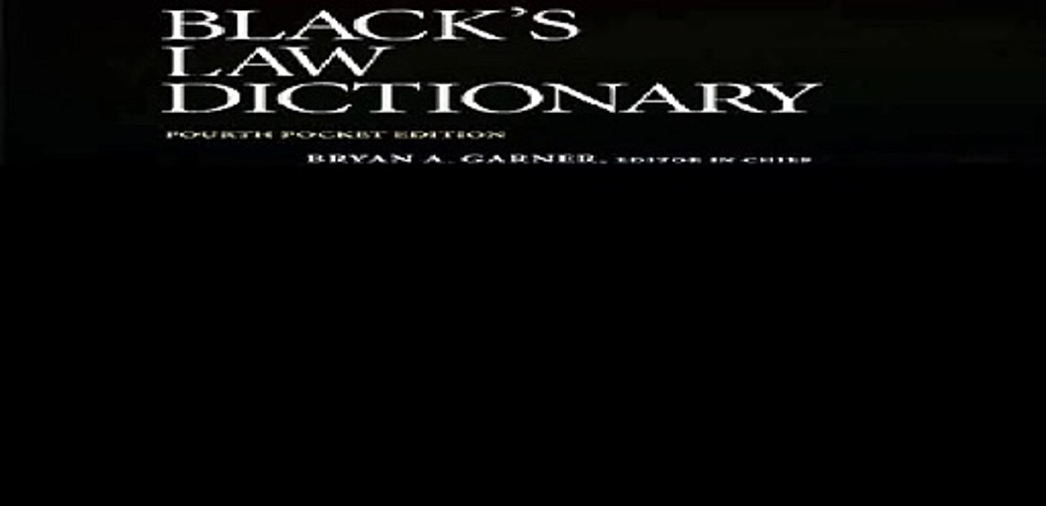 Blacks Law Dictionary Pocket Edition 4th
