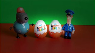 Peppa pig Grandad Dog Kinder surprise postman pat EPISODE Opening Surprise eggs