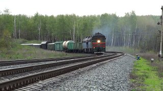 Грузовой поезд на перегоне Клёны-Вольск 2.