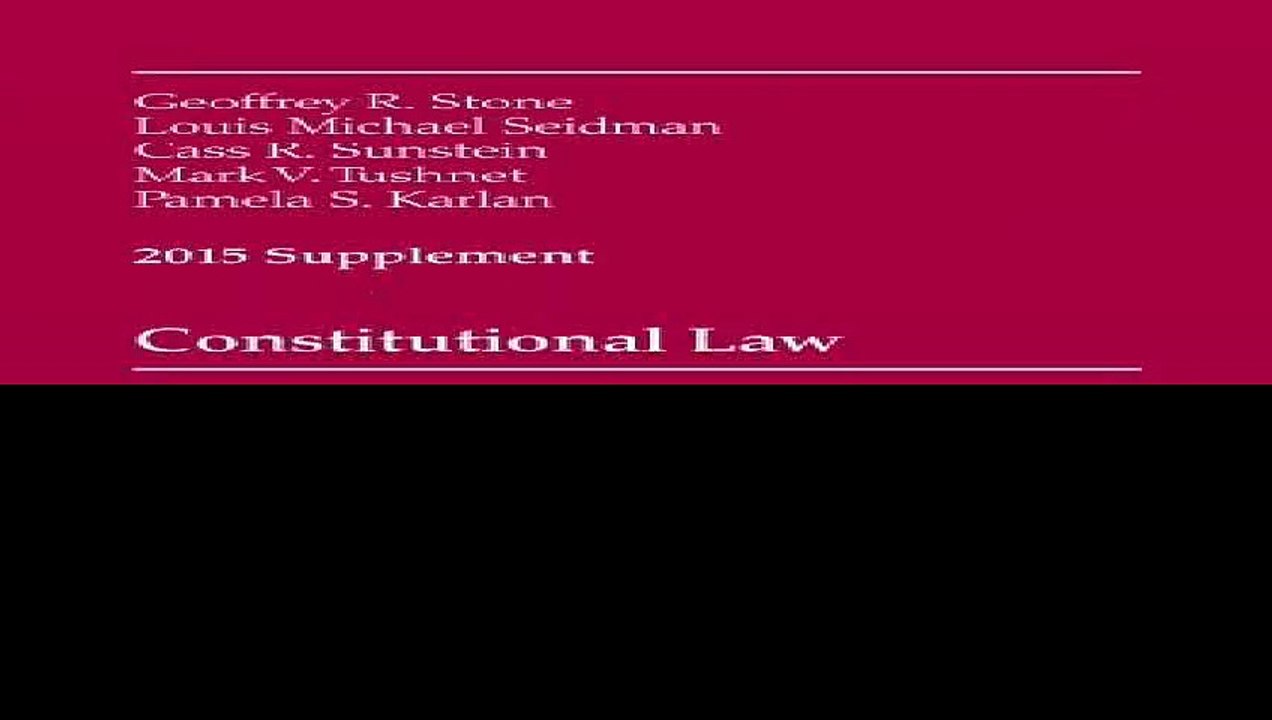 Constitutional Law 2015 Supplement