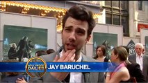 JAY BARUCHEL and NICOLAS CAGE at the SORCERER'S APPRENTICE PREMIERE