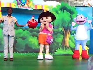 dora the explorer and Boots do the silly chicken dance