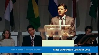 NIHES Graduation Ceremony 2011 -- Student address: Jose Andres Calvache Espana