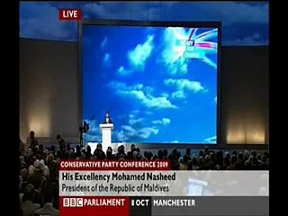 President Mohamed Nasheed - Conservative Party Conference 2009