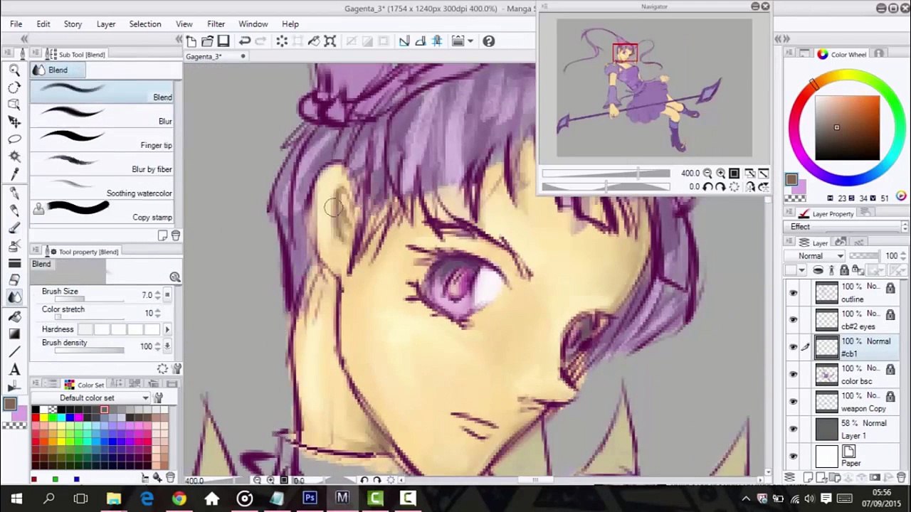 Digital Art Speed Painting  Clip Studio Paint EX 5 with Wacom Tablet Drawing Gagenta Tutorial