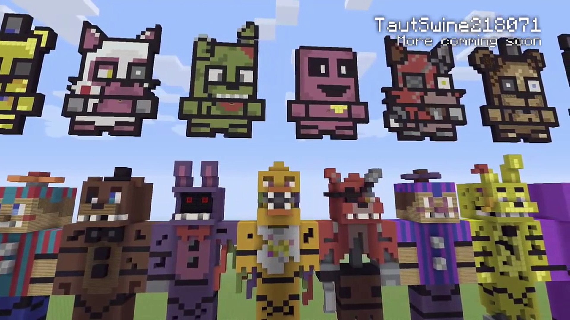 Minecraft Xbox One Edition Fnaf Statues 1 4 Video Dailymotion