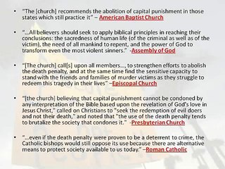 Persuasive Speech: Death Penalty