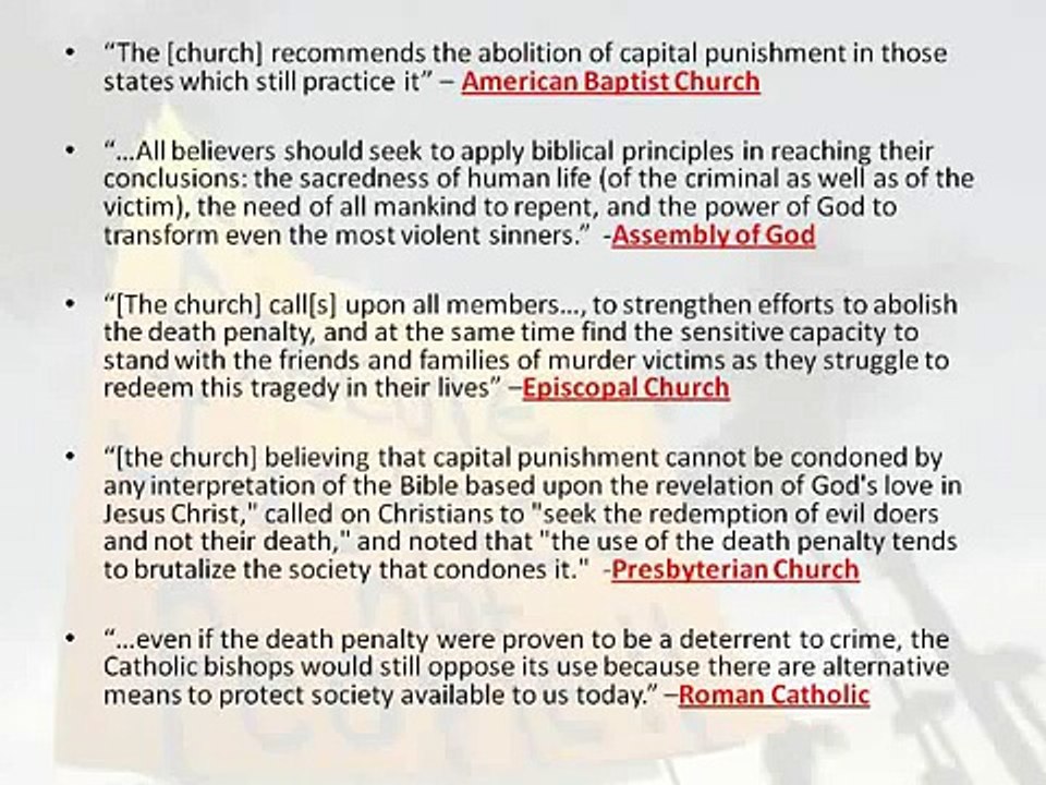 Persuasive Speech: Death Penalty