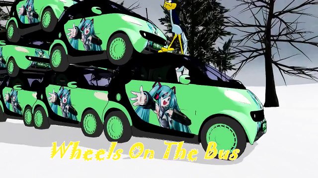 Wheels On The Bus By Daffy Duck, Donald Duck, Roadrunner, Bugs Bunny, Spiderman