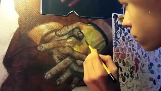 Portrait Hyperrealism - speed painting in oil