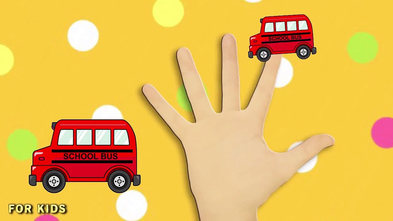 School Bus Finger Family Nursery Rhyme - Kids Songs - FINGER SONG