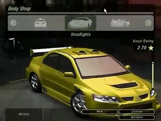 NFS Underground 2 Mitsubishi Lancer Evolution 8 tune and drift win