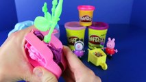 Peppa Pig Makes Play Doh Flowers with Zoe Zebra Play Dough Rose Gardening Together DisneyCarToys