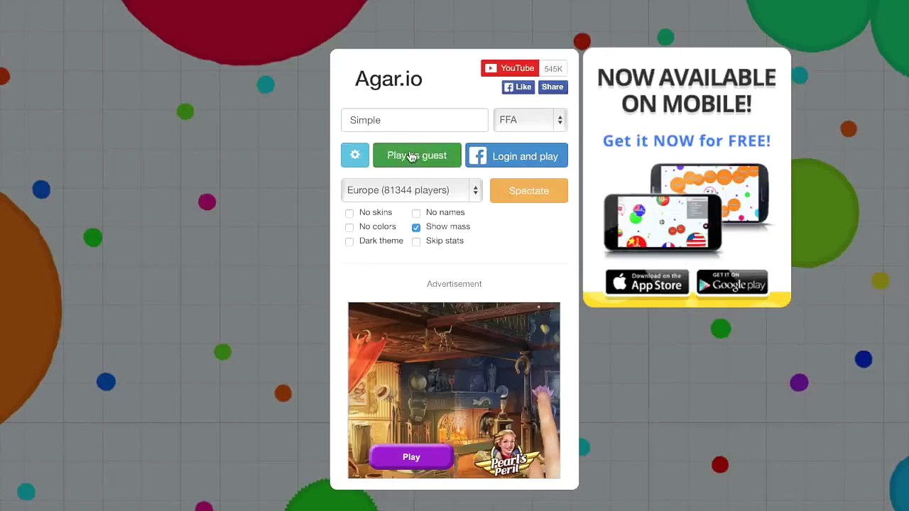 Agar.io gameplay - First play