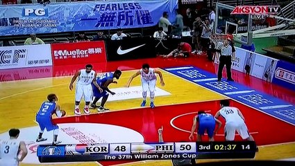 Gilas Pilipinas vs. South Korea 3rd Quarter 37th Jones Cup Agust 31, 2015 Part 2