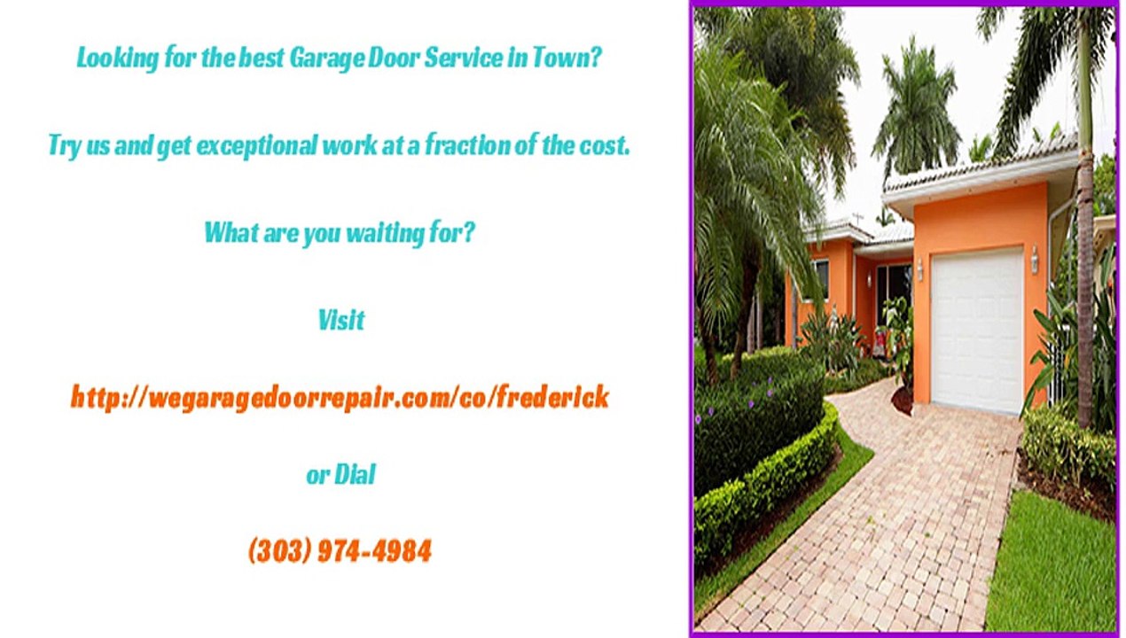 Frederick, CO Garage Door Repair Service