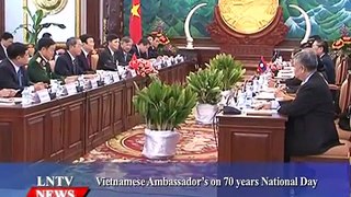 Lao NEWS on LNTV: Vietnamese Ambassador on 70 years National Day.2/9/2015