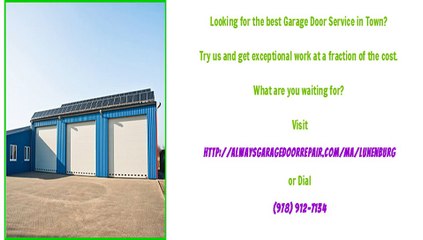 Garage Door Repair Service in Lunenburg, MA