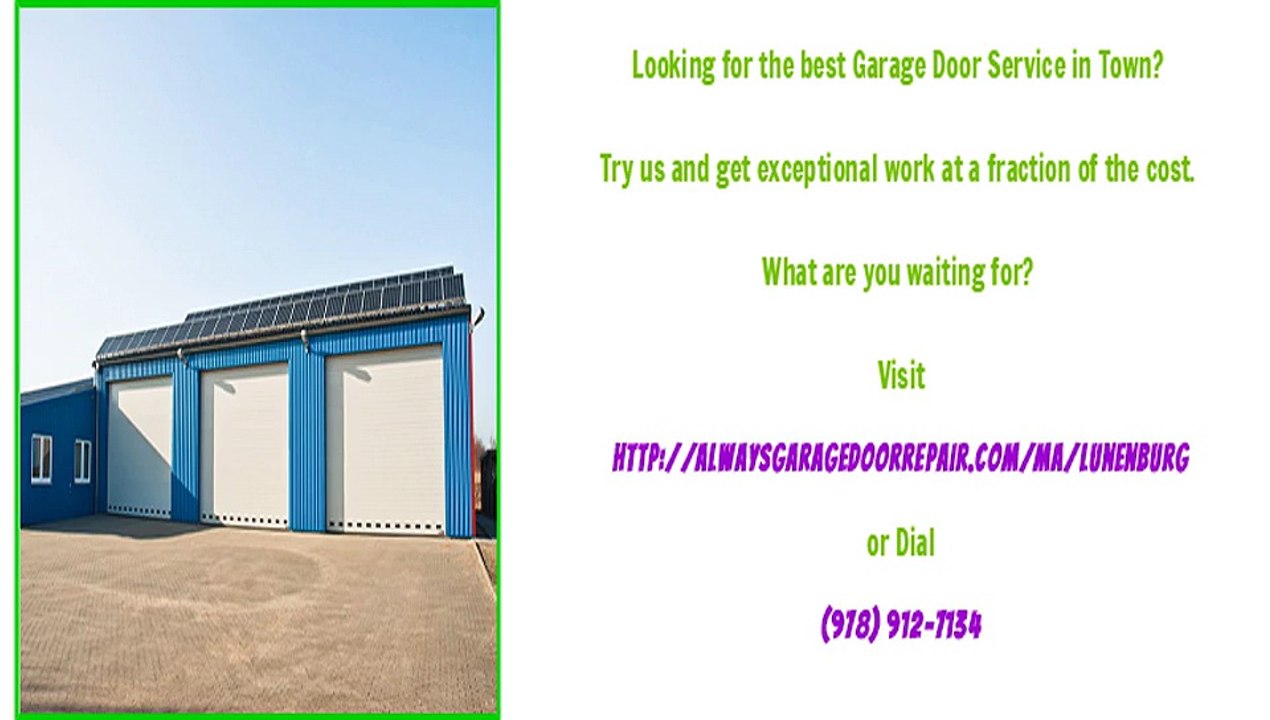 Garage Door Repair Service in Lunenburg, MA