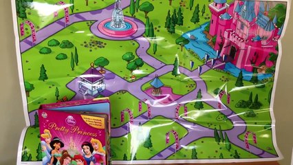 2013  Disney Pretty Princess  12 Figurines  Playmate map   Storybook   My busy books