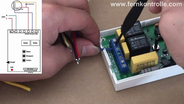 Seilwinde Wie funktioniert der Einphasen-Kondensator Start Motor vorwärts-rückwärts durch funk Kontroller Löten