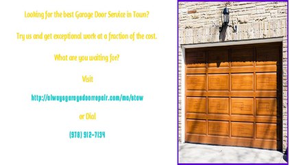 Garage Door Repair Service in Stow, MA