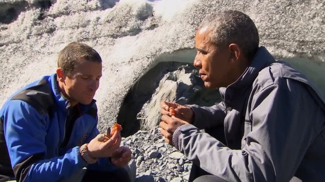 Obama mange un repas d'ours avec Bear Grylls