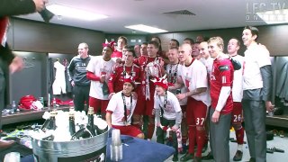 Owners celebrate in the LFC dressing room with the team (HD)