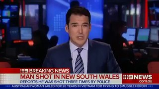 Police shoot knife wielding man outside NSW post office