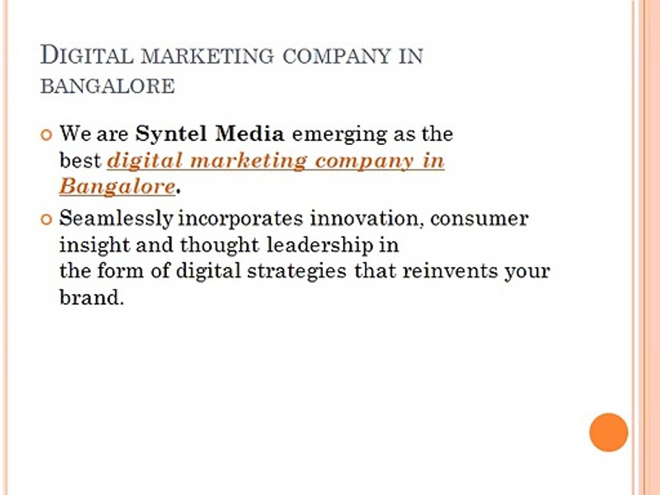 Digital marketing company in bangalore