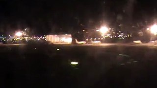 Aterrizaje en el aeropuerto de Palma de Mallorca por la noche