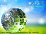 Green Futuristic Technology Geographical PowerPoint Templates Themes And Backgrounds ppt themes