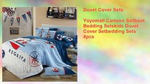 Yoyomall Cartoon Sailboat Bedding Setskids Duvet Cover Setbedding Sets 4pcs