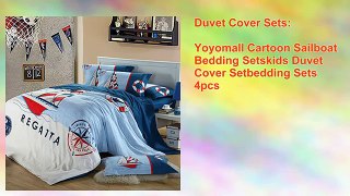 Yoyomall Cartoon Sailboat Bedding Setskids Duvet Cover Setbedding Sets 4pcs