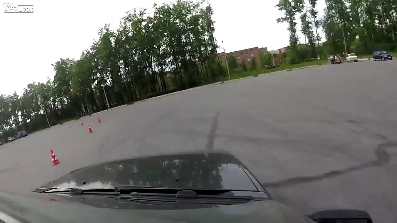 man gets ran over by car during race