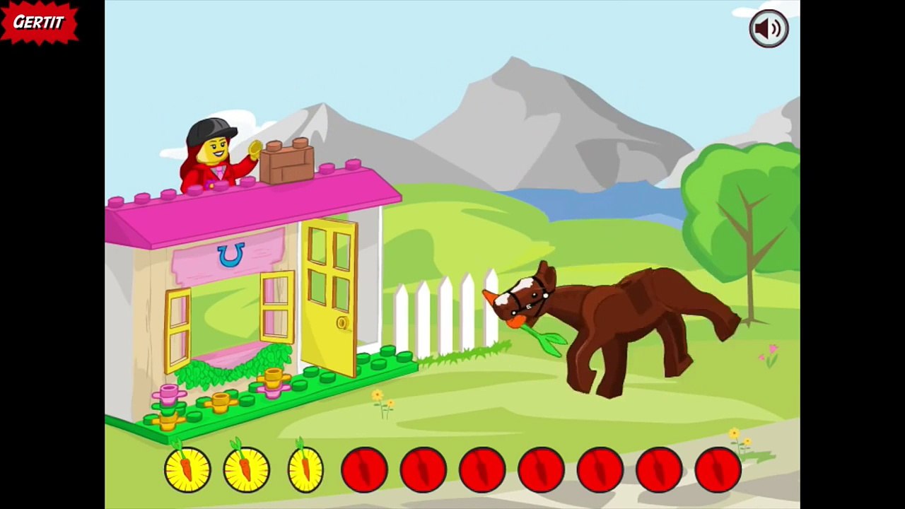 Lego Juniors Pony  Games For Kids Kinder Surprise   Peppa Pig Play Doh Games