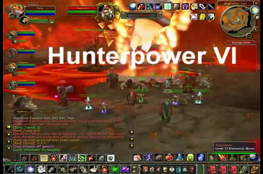 WoW Classic: Hunter Power 6 (34 Hunter vs Ragnaros, speedkill)