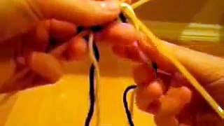 Eastern method of casting on in a closed tube for double knitting