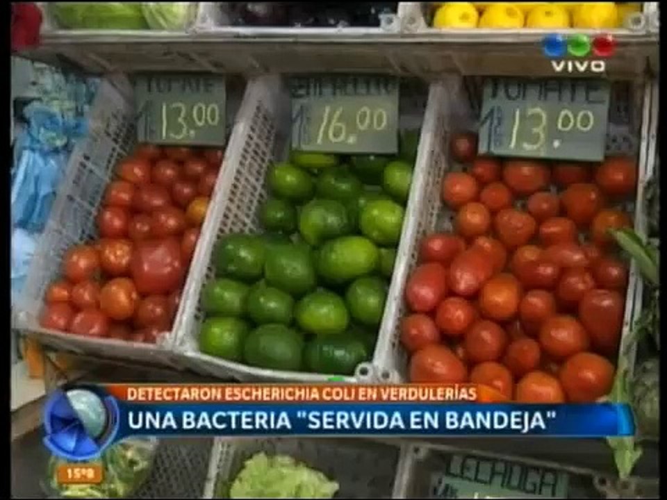 ESCHERICHIA COLI en VERDURAS en BANDEJAS "listas para usar"- Córdoba