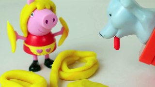 Peppa Pig Story of The Three Little Pigs Play Doh Set with Peppa's Cousin Play Dough DisneyCarToys