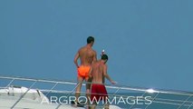 CRISTIANO RONALDO Sunbathing On A Yacht | Holidays in Saint Tropez