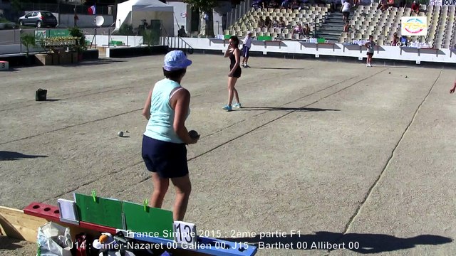 Début du second tour, division F1, 1 sur 2, France Simple, Sport Boules, Chalamont 2015