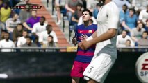 Gameplay de fifa 16 en HD .. FC BARCELONA VS REAL MADRID