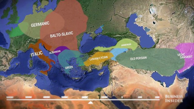 evolution-of-European-languages - Map