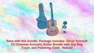 Oscar Schmidt C5 Classical Acoustic Guitar Bundle with Gig Bag