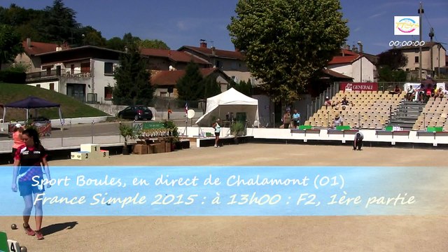 Premier tour F2, France Simple, Sport Boules, Chalamont 2015