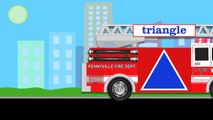 Fire Trucks Teaching Shapes   Learning Basic Shapes Firetruck Video for Kids | song for children