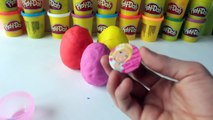 Doh Peppa videos Play Doh Surprise Eggs Barbie Spiderman Spongebob Huevos сюрприз