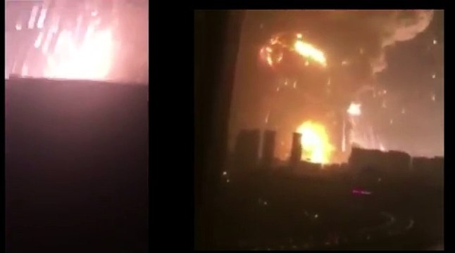 Tianjin China Explosion Synced Up