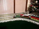 G Scale model train holiday layout